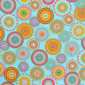 Outdoorstof Canvas Mandalas – turkoois, 
