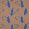 Katoenjersey Honden | Poppy Fabrics – lichtbruin/koningsblauw,  thumbnail number 1