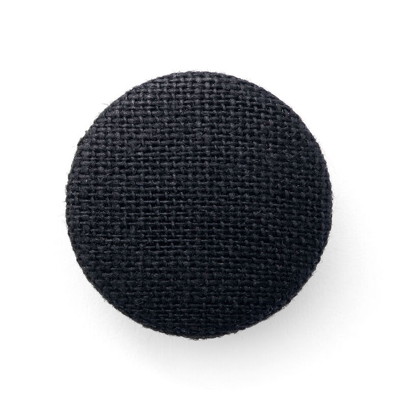 Beklede knoop, linnen medium – zwart,  image number 1