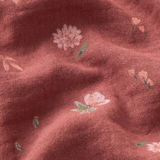Mousseline/dubbel gehaakte stoffen delicate bloemen | by Poppy – roodbruin, 