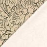 Schetsen van bloemen van rekbaar velours – zand/zwart,  thumbnail number 4