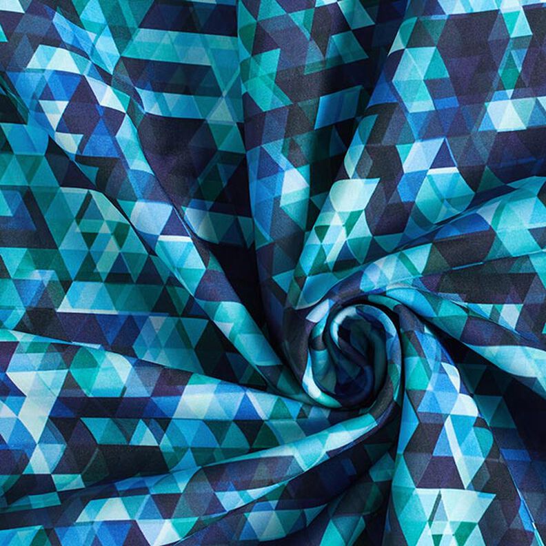 Softshell kleurrijke driehoeken Digitaal printen – nachtblauw/turkoois,  image number 4