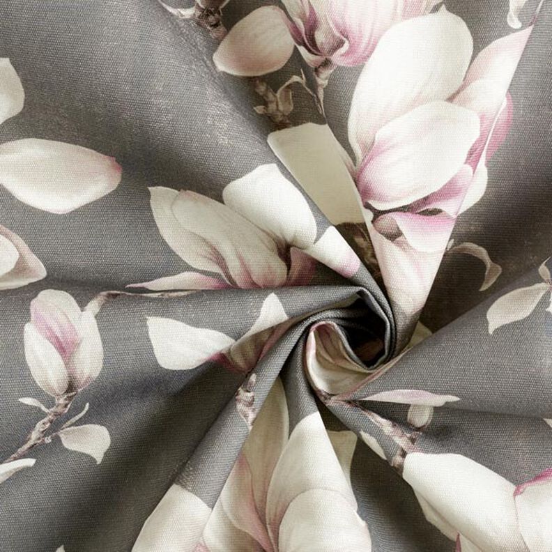Outdoorstof Canvas magnolia's – grijs,  image number 4