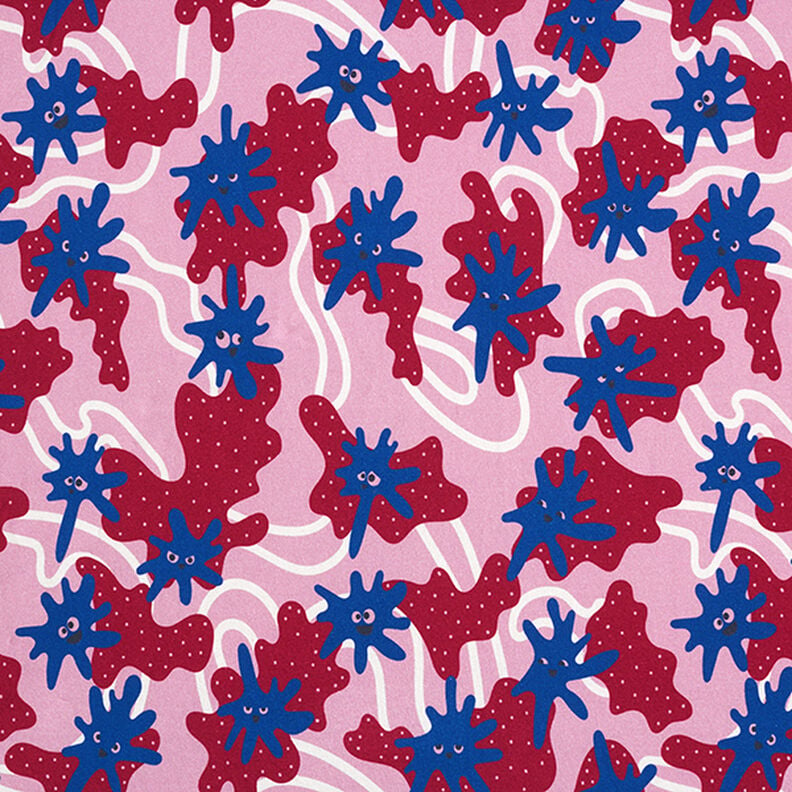 Stoffenpakket sweatshirt glijmmonster | PETIT CITRON – pastelviolet/koningsblauw,  image number 3
