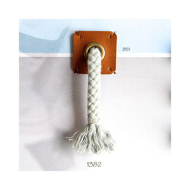 Knoop met oogje imitatieleer – roodbruin, image number 3