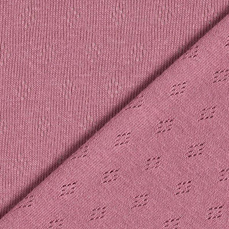 Fijngebreide jersey met gaatjesmotief – pastelviolet,  image number 5
