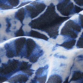 Decostof Canvas Batik cirkels – indigo/wit, 