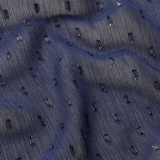 Chiffon stippen glitter – marineblauw, 