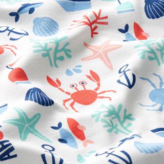 GOTS Ribjersey SEA SIDE Beachcombers  | Hamburger Liebe | albstoffe – ecru, 
