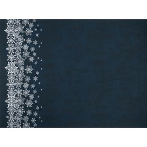French Terry sommersweat IJsbloemen Borduurstof | Glitzerpüppi – nachtblauw/wit, 
