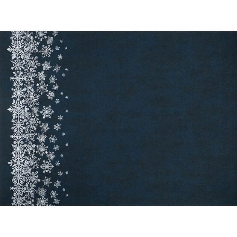 French Terry sommersweat IJsbloemen Borduurstof | Glitzerpüppi – nachtblauw/wit, image number 1