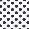 Katoenjersey grote stippen – wit/zwart,  thumbnail number 1