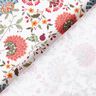 Katoenen stof Popeline elegante bloemenranken – wit/bessen,  thumbnail number 4