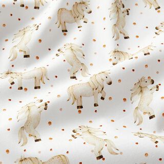 Katoenpopeline Pony – wit, 