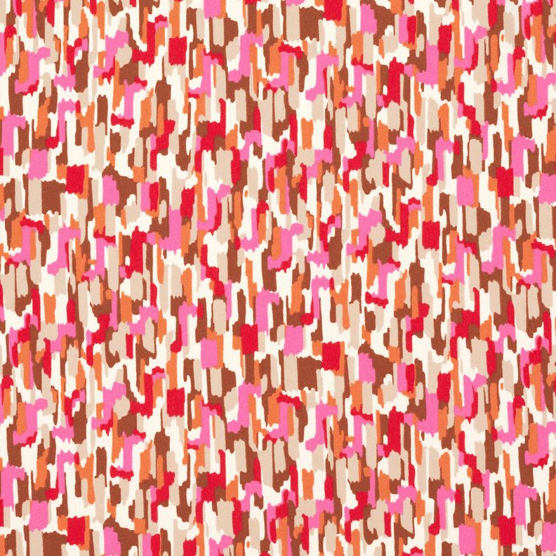 Crêpe penseelstreken – pink/donkerbeige,  image number 1