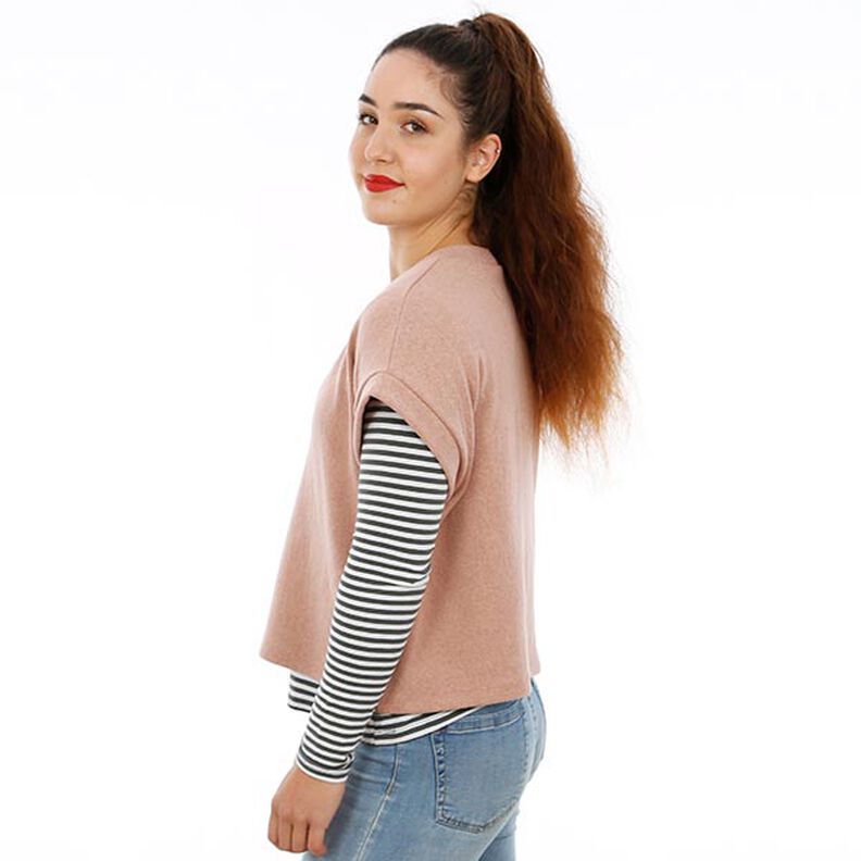 FRAU ULLI - korte slip-over met V-hals, Studio Schnittreif | XS - XXL,  image number 8