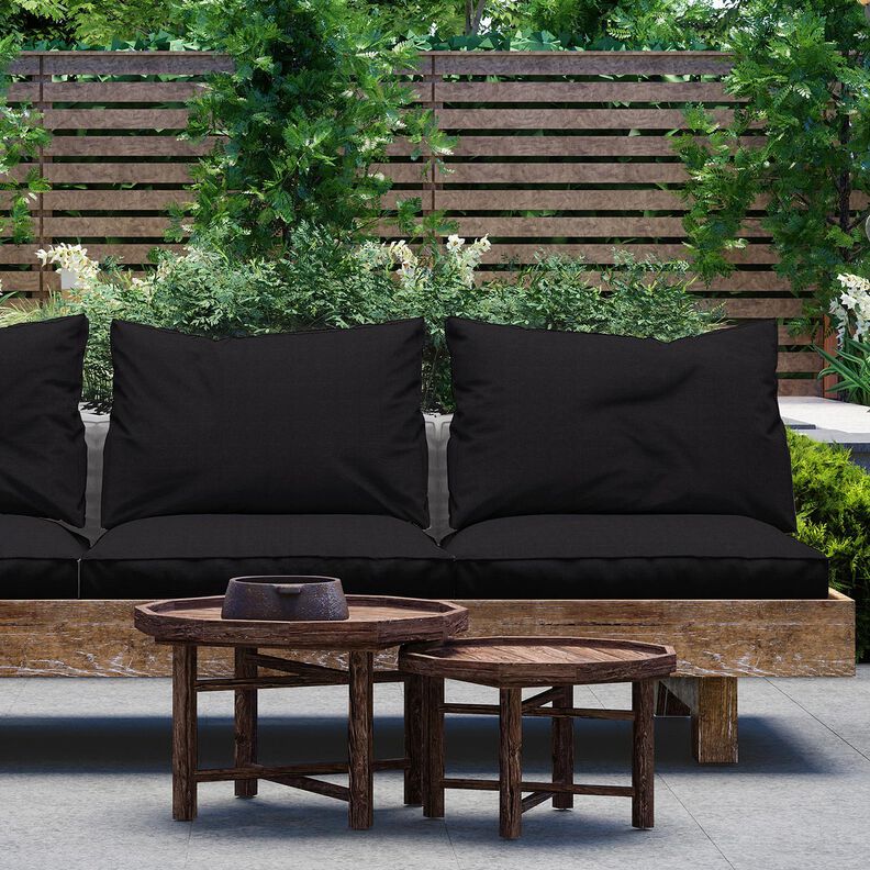 Outdoorstof Canvas Effen – zwart,  image number 5