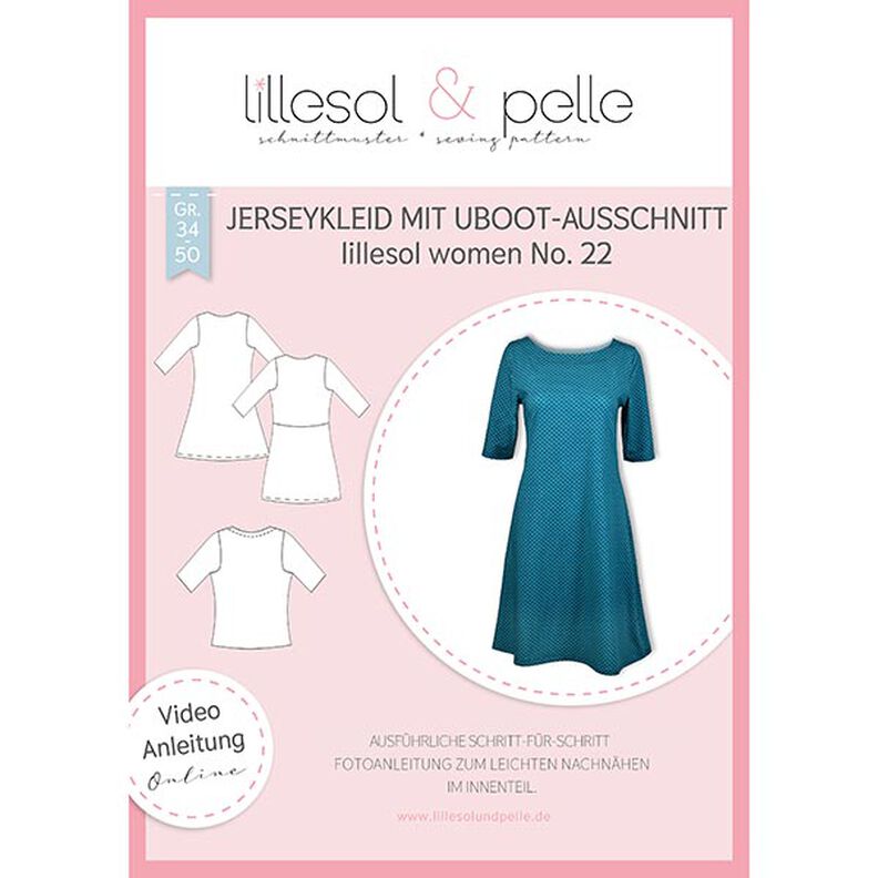 Jersey-jurk met boothals, Lillesol & Pelle No. 22 | 34 - 50,  image number 1