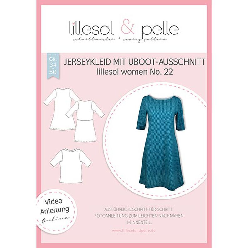 Jersey-jurk met boothals, Lillesol & Pelle No. 22 | 34 - 50,  image number 1