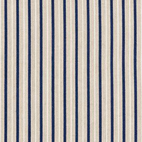 Decostof Half panama smalle maritieme strepen – natuur/marineblauw, 