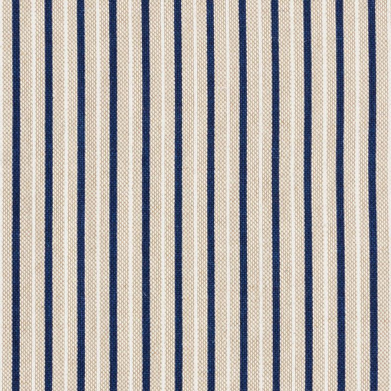 Decostof Half panama smalle maritieme strepen – natuur/marineblauw,  image number 1