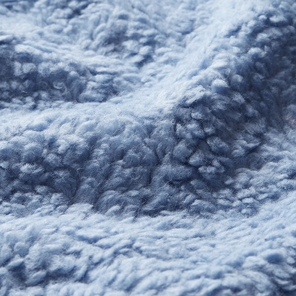 Katoen sherpa effen – lichtblauw,  image number 2