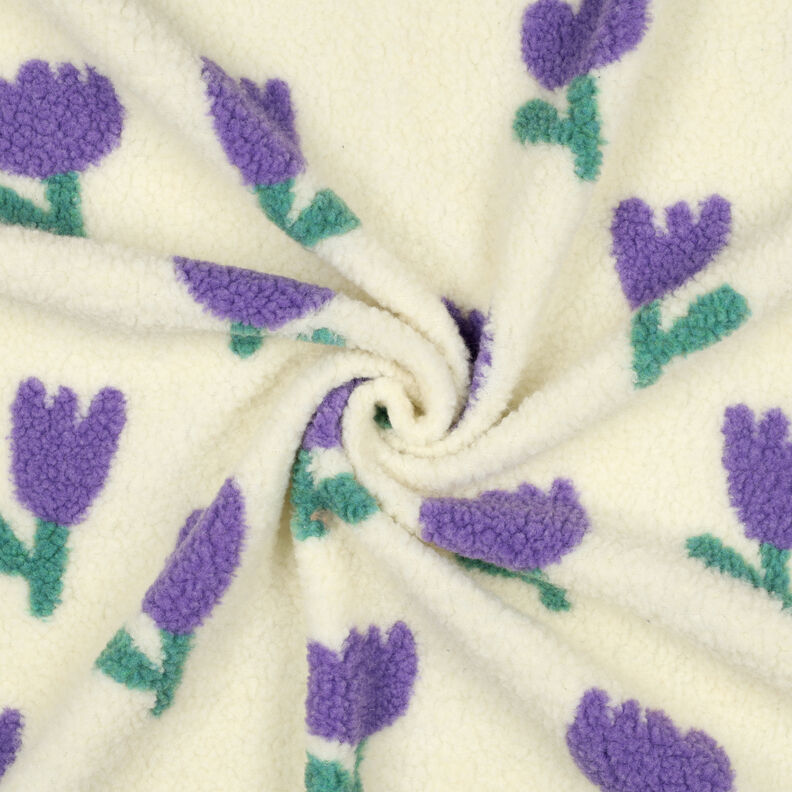 Teddy pluche tulpen | Poppy Fabrics – ivoor,  image number 3