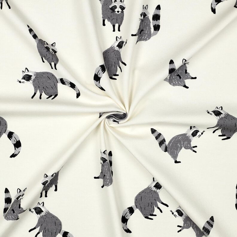Katoenjersey Wasberen Digitaal printen | Poppy Fabrics – ecru, image number 3