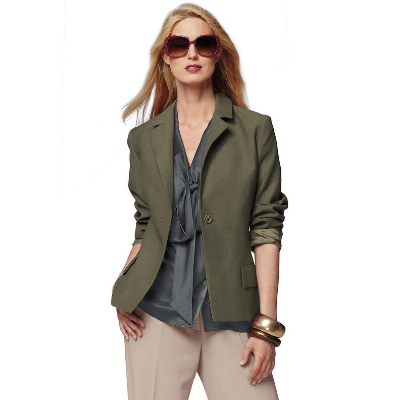 Bi-stretch gabardine – kaki, image number 6
