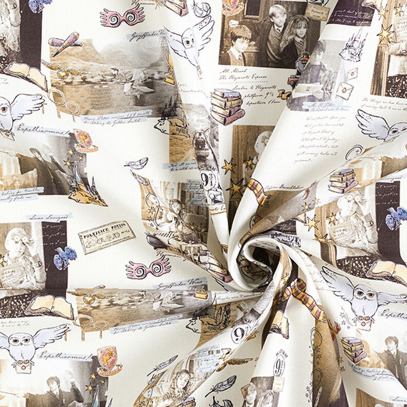 Cretonne Licentiestof "Harry Potter" herinneringen | Warner Bros. – lichtbeige,  image number 3