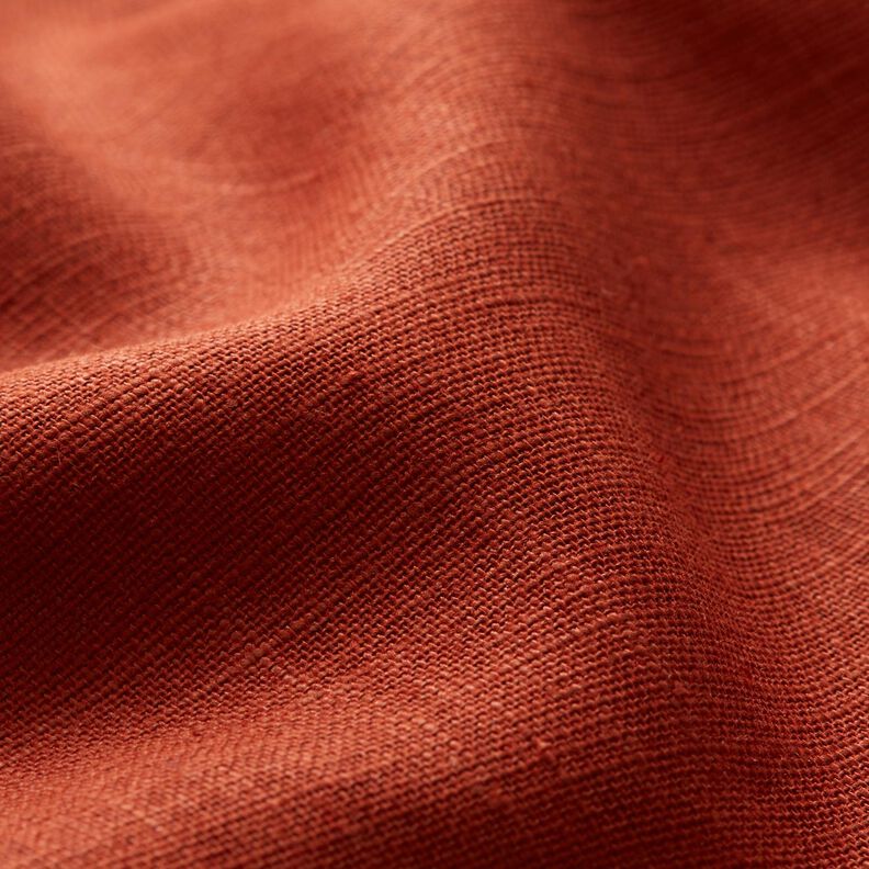 Linnen stof Ramee mix medium – terracotta,  image number 2