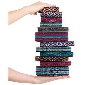 Color Elastic Bloem - paars/turquoise, 