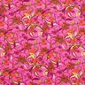Viscosejersey Delicate bloemen – purper/vuurrood,  thumbnail number 1
