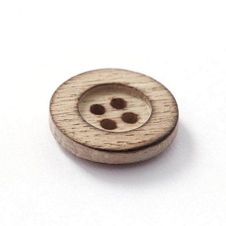 Houten knoop 4-gats – natuur,  image number 2