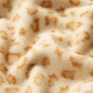 Pluizige fleece luipaard – lichtbeige/karamel, 