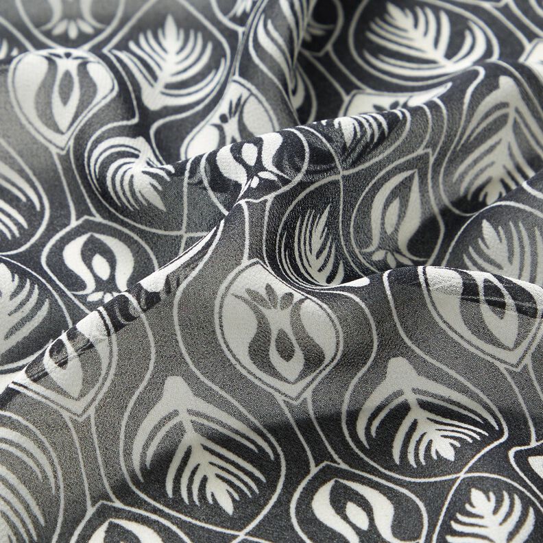 Chiffon ornamenten – wit/zwart, image number 2