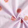 Mousseline/dubbel gehaakte stoffen opgestikte grote bloemen | Poppy Fabrics – pastelviolet/perzik,  thumbnail number 3