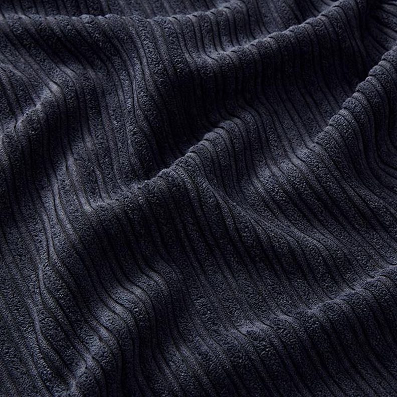 Brede corduroy onregelmatige ribben effen – marineblauw,  image number 2