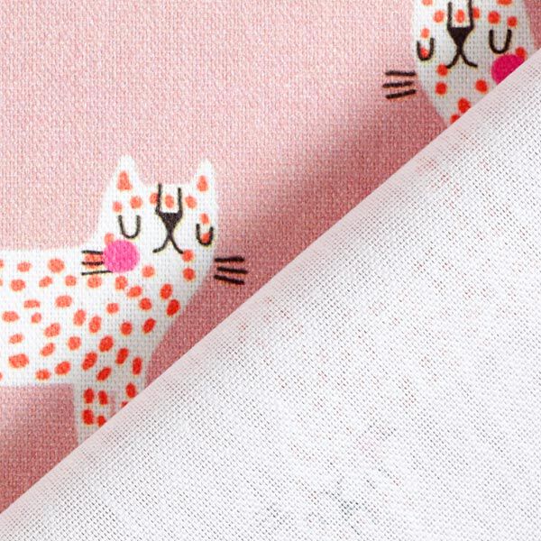 Decostof Half panama Katten – roze, image number 6