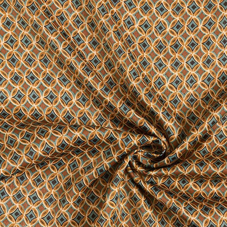 Satijn geometrisch retro patroon – karamel,  image number 3