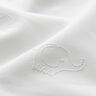 Katoensatijn Olifant borduurwerk – wit,  thumbnail number 2