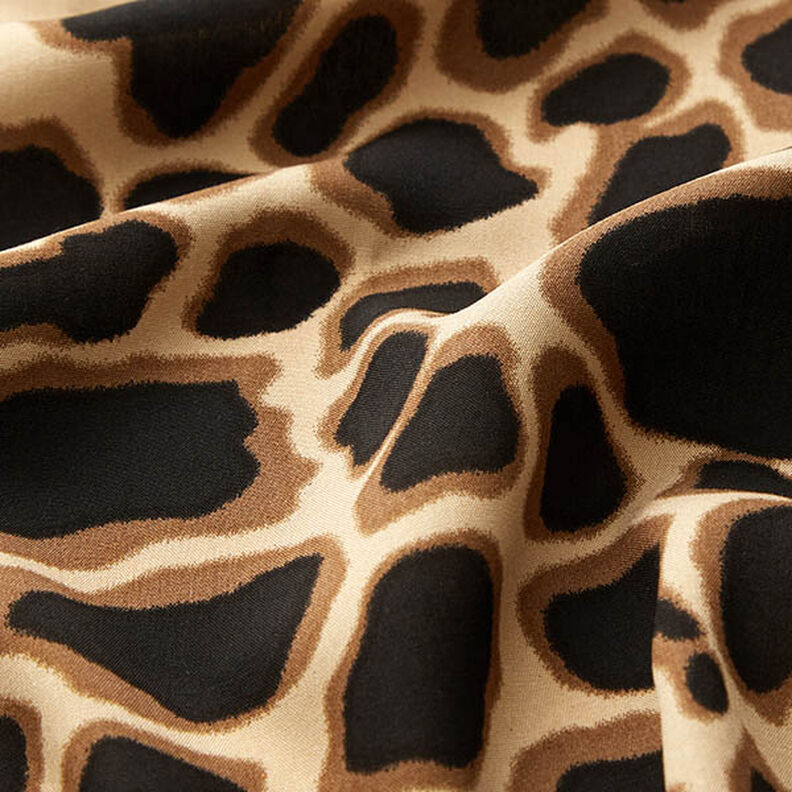Viscosestof luipaardpatroon – beige/zwart,  image number 2