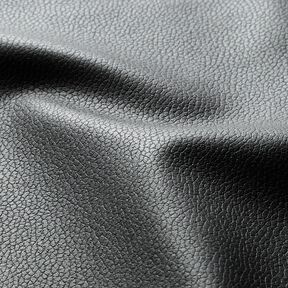 Bekledingsstof Imitatieleer lichte reliëfdruk – zwart, 