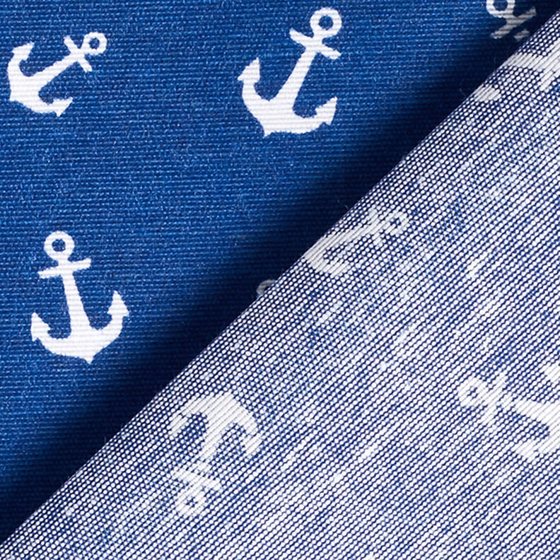 Gecoate katoen Anker – marineblauw,  image number 4