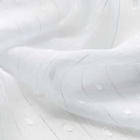 Chiffon dobby metallic krijtstreep – wit/zilver metallic, 