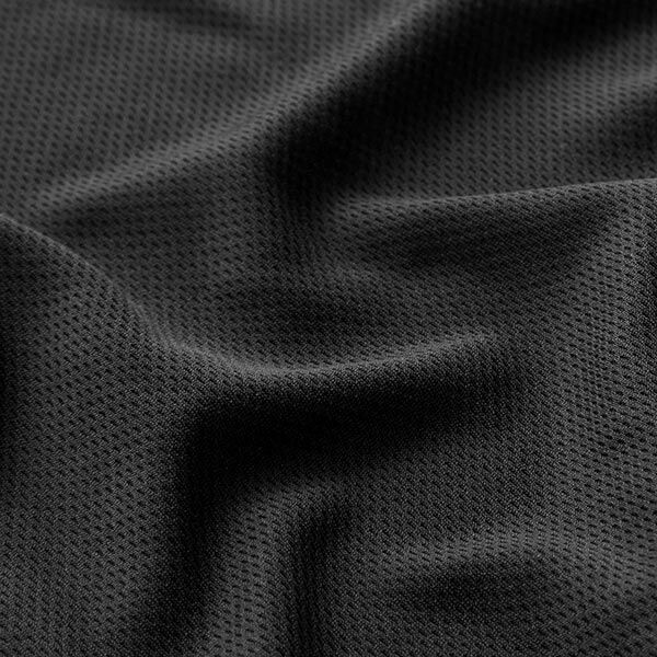 Lichtgewicht sport piqué jersey – zwart,  image number 2