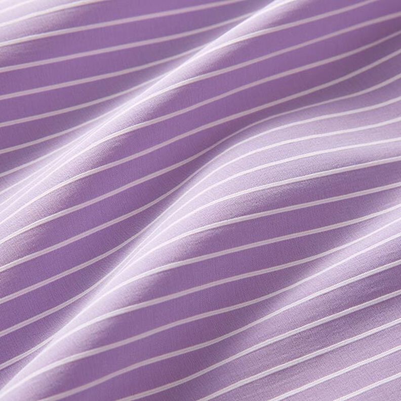 Stretchstof dwarsstrepen elasticiteit in de lengte – pastelviolet,  image number 2