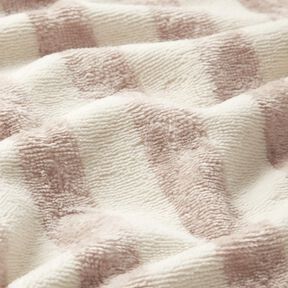 Badstof Bamboe Blokstrepen – amandel/licht taupe, 