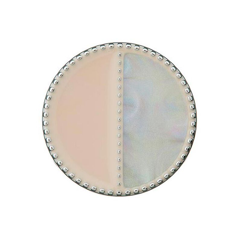 Metaal-polyesterknoop oogje [ Ø23 mm ] – grijs/beige,  image number 1