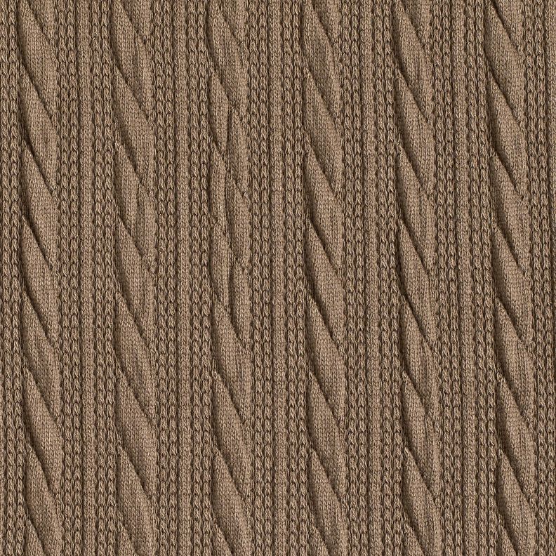 Tricot Cloqué Kabelsteekpatroon – duingeel, image number 1